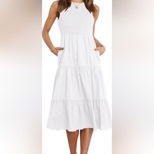 (New) White Midi Dress